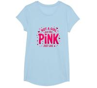 Not A Girl, Just Like Pink, Une déclaration stimulante pour Les garçons T-Shirt, Fille, Bleu Céleste, M