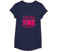 Not A Girl, Just Like Pink, Une déclaration stimulante pour Les garçons T-Shirt, Fille, Bleu Marine, M