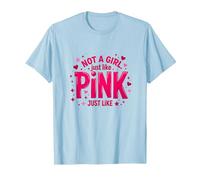 Not A Girl, Just Like Pink, Une déclaration stimulante pour Les garçons T-Shirt, Homme, Bleu Céleste, M