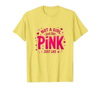 Not A Girl, Just Like Pink, Une déclaration stimulante pour Les garçons T-Shirt, Homme, Citron, S