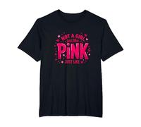 Not A Girl, Just Like Pink, Une déclaration stimulante pour Les garçons T-Shirt, Homme Grandes Tailles, Noir, 2X Tall