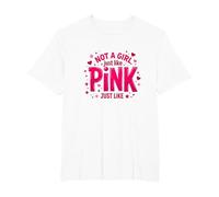Not A Girl, Just Like Pink, Une déclaration stimulante pour Les garçons T-Shirt, Homme Grandes Tailles, Blanc, 4X Tall
