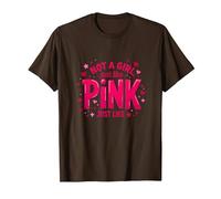 Not A Girl, Just Like Pink, Une déclaration stimulante pour Les garçons T-Shirt, Homme, Marron, 3XL