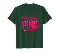 Not A Girl, Just Like Pink, Une déclaration stimulante pour Les garçons T-Shirt, Homme, Vert Forêt, 3XL