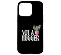 Not a Hugger Funny Sarcastic Introverti Cactus Theme Boys Coque pour iPhone 15 Pro Max