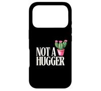 Not a Hugger Funny Sarcastic Introverti Cactus Theme Boys Coque pour iPhone 17 Pro