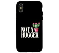 Not a Hugger Funny Sarcastic Introverti Cactus Theme Boys Coque pour iPhone X/XS