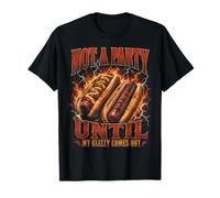 Not A Party Until My Glizzy Comes Out Hot Dog Meme Y2K T-Shirt