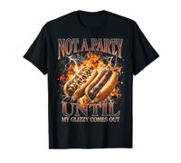 Not A Party Until My Glizzy Comes Out Hot Dog Meme Y2K T-Shirt