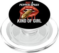 Not A Pepper Spray Kind of Girl Pro Gun Owner Right Red Lip PopSockets PopGrip pour MagSafe