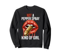 Not A Pepper Spray Kind of Girl Pro Gun Owner Right Red Lip Sweatshirt