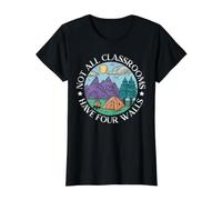 Not All Classrooms Has Four Walls Homesécooling Education T-Shirt Graphique avec Valeur, Femme, Noir, XS
