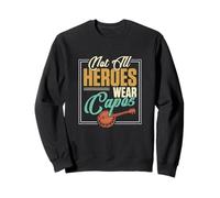 Not All Heroes Wear Capodastres Funny Banjo Musicien Banjo Players Sweatshirt
