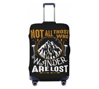 Not All Those Who Wander Are Lost 1 Housse de protection élastique pour valises de 45 à 81 cm, Noir, G