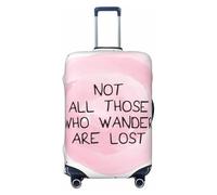Not All Those Who Wander Are Lost Housses de bagages de voyage - Housses de protection élastiques pour valises de 18 à 32 pouces, Noir, CH