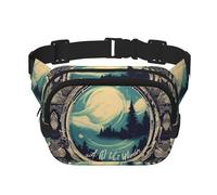 Not All Who Wander Are Lost 1 Print Sac banane carré double couche pour homme et femme Sac banane d'entraînement Sac banane de voyage, noir, One Size
