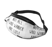 Not All Who Wander are Lost Sac banane léger pour homme et femme Accessoire de voyage léger pour randonnée, cyclisme, course à pied