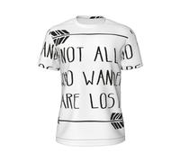 Not All Who Wander are Lost T-shirt à manches courtes en maille pour homme, Noir , 6XL