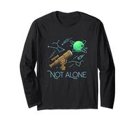 Not Alone Outer Space Galaxie Astronomie Cosmos Astronaute Manche Longue