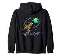 Not Alone Outer Space Galaxie Astronomie Cosmos Astronaute Sweat à Capuche