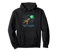 Not Alone Outer Space Galaxie Astronomie Cosmos Astronaute Sweat à Capuche
