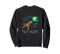 Not Alone Outer Space Galaxie Astronomie Cosmos Astronaute Sweatshirt