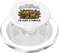 Not Anti Social Im Just A Turtle Sarcastique Introverti Humour PopSockets PopGrip pour MagSafe
