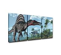 Not applicable Impression sur Toile Toile Photos pour Salon Mur Art Cadre 3 Pièces Jurassic Park Dinosaures Peintures Moderne HD Impressions Affiche Décor À La Maison
