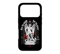 Not by Might But by Grace Christian Archange Bible Verse Coque pour iPhone 17 Pro