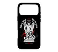 Not by Might But by Grace Christian Archange Bible Verse Coque pour iPhone 17 Pro Max