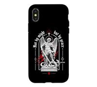 Not by Might But by Grace Christian Archange Bible Verse Coque pour iPhone X/XS