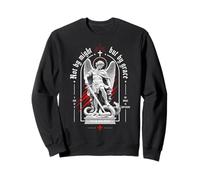 Not by Might But by Grace Christian Archange Bible Verse Sweatshirt