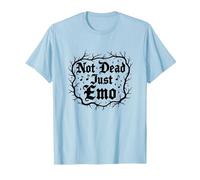 Not Dead Just Emo Elder Gothic Music Nostalgie T-Shirt, Homme, Bleu Céleste, XXL