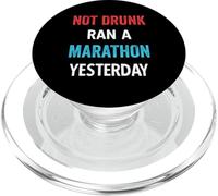 Not Drunk I Ran A Marathon Funny Running Hommes Femmes PopSockets PopGrip pour MagSafe