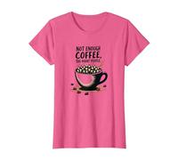 Not Enough Coffee Too Many People Funny Introverti T-Shirt, Femme, Rose chiné, XXL