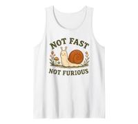 Not Fast Not Furious Funny Snail Vintage Retro Débardeur