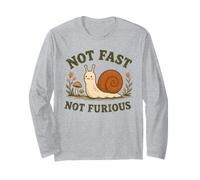 Not Fast Not Furious Funny Snail Vintage Retro Manche Longue