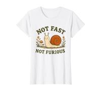 Not Fast Not Furious Funny Snail Vintage Retro T-Shirt Graphique avec Valeur