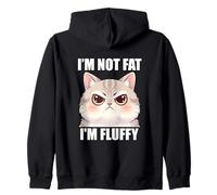 Not Fat I'm Fluffy Touchy Cat Funny Memes Witty Cool Sass Sweat à Capuche