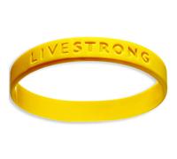 Not Forgotten Livestrong Bracelet de soutien en caoutchouc pour cancer Jaune, Small, Silicone, Sans pierre précieuse
