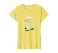 Not from Around Here: Alien Visitor Sci-FI Humour T-Shirt, Femme, Citron, M