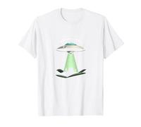 Not from Around Here: Alien Visitor Sci-FI Humour T-Shirt, Homme, Blanc, S