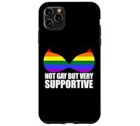 Not Gay But Very Support LGBT Straight Ally Bra Meme Coque pour iPhone 11 Pro Max