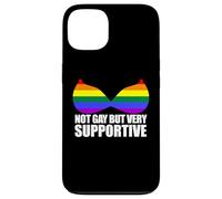 Not Gay But Very Support LGBT Straight Ally Bra Meme Coque pour iPhone 13