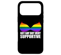 Not Gay But Very Support LGBT Straight Ally Bra Meme Coque pour iPhone 17 Pro Max
