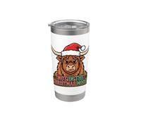 Not in the Christmas Moo-d - Vache Highland Noël Gobelet isotherme en acier inoxydable double paroi