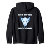 Not in The Mood Funny Cow Farmer Dairy Rancher Angry Bull Sweat à Capuche