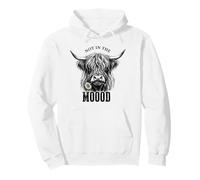 Not in The Moood Funny Highland Cow Pun Heilan Coo Daisy Sweat à Capuche