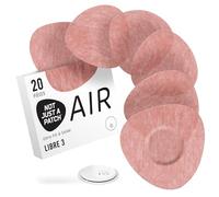Not Just A Patch Air Freestyle Libre 3 Plus Patchs sensoriels (20unité) - Résistants à la transpiration, fins, solides et légers pour une tenue sûre et une protection douce - (Brun)