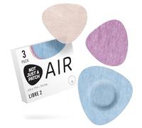 Not Just A Patch Air Freestyle Libre Lot de 3 housses - Minces, solides et légères, adhérence ultra longue de 14 jours - Lingo CGM & Libre 2 patchs de capteur et de protection durables - Multicolore